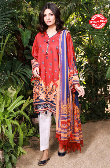 Orient NRDS 21 403 U Red Summer Spring Lawn 2022 Online Shopping